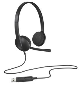 Logitech H340 USB On-Ear Black USB Headset (981-000475}