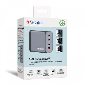 GaN Charger 4Port 200WUSB A/C (EU/UK/US) (verbatim)