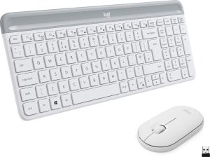 Logitech MK470 keyboard Mouse included USB QWERTY English White 920-009205