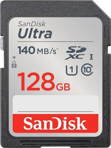 SanDisk Ultra UHS I 128GB SD Card 140MB/-SDSDUNB-128G-GN6IN